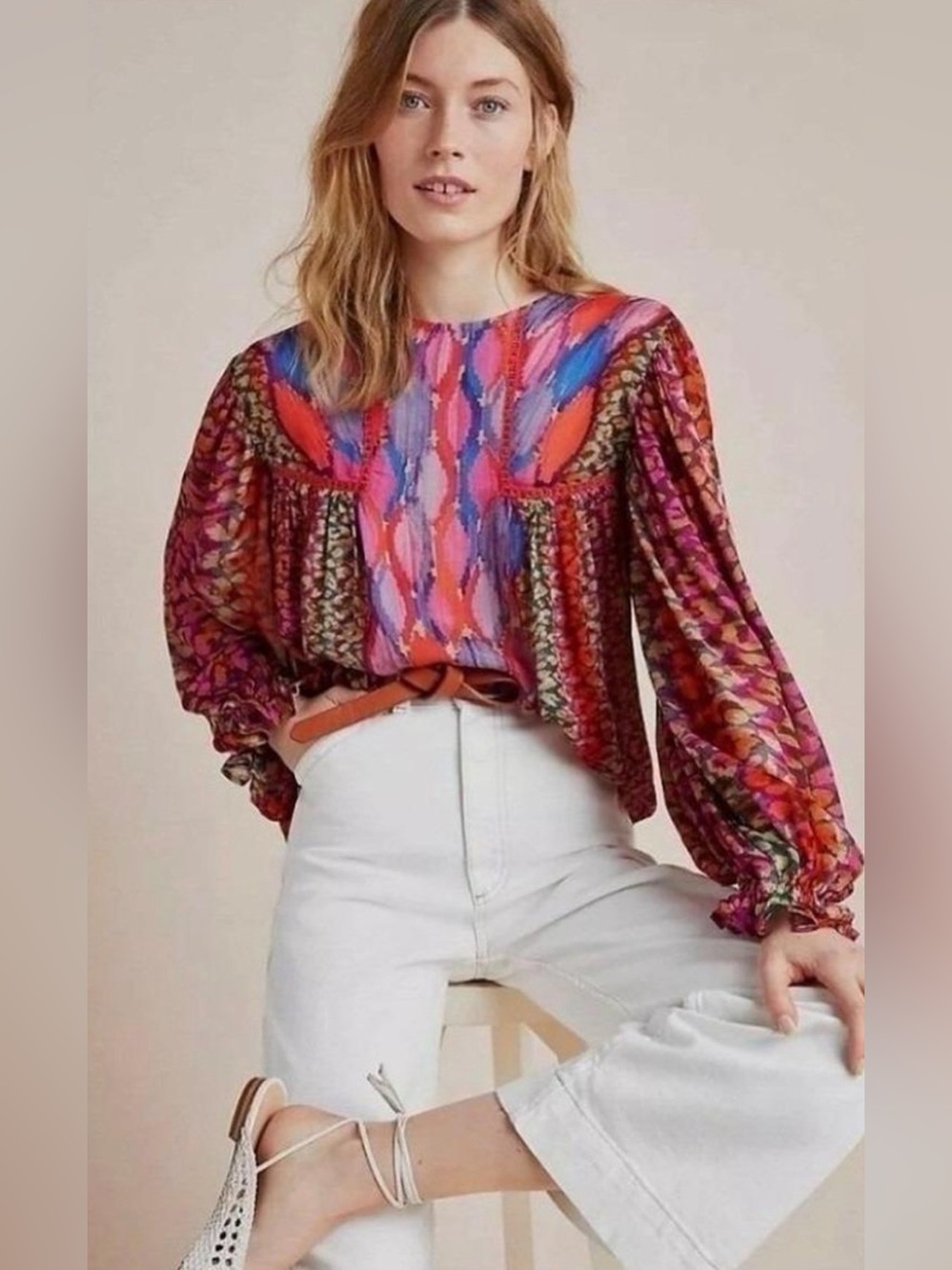Anthropologie blank London Miranda Peasant Blouse